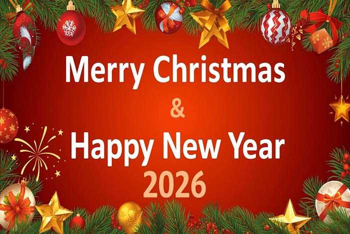 Merry Christmas and Happy New Year 2026